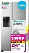Game Hisense 474l side by side fridge h690ss-idl offer