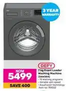 Game Defy 7kg front loader washing machine daw384 offer