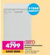 Game Defy 13 place dishwasher ddw240 offer