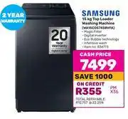 Game Samsung 15kg top loader washing machine wa15cg5745bvfa offer