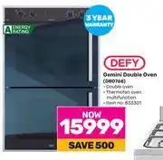 Game Defy gemini double oven dbo768 offer