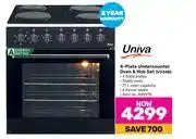 Game Univa 4 plate undercounter oven & hob set u336b offer