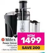 Game Milex power juicer offer