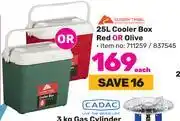 Game Ozark trail 25l cooler box red or olive-each offer