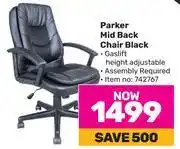 Game Parker mid back chair black offer