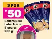 Game Bakers blue label marie biscuits-for 3 x 200g offer