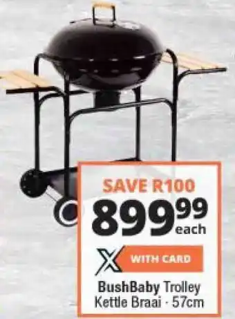 Checkers Bushbaby Trolley Kettle Braai 57cm offer