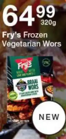 Checkers Fry's Frozen Vegetarian Wors 320g offer