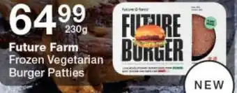 Checkers Future Farm Frozen Vegetarian Burger Patties 230g offer