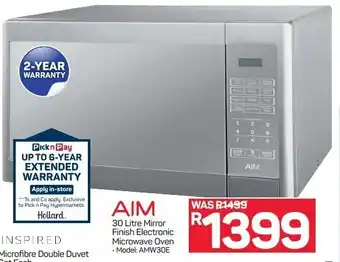 Pick n Pay Aim Mirror Finish Electronic Microwave Oven 30L offer