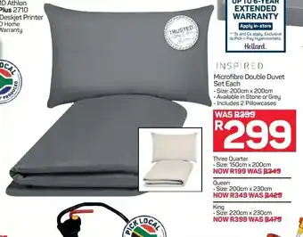 Inspired Microfibre Double Duvet Set