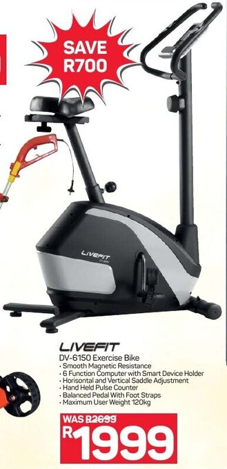 Pick n Pay Livefit DV-6150 Exercise Bike offer