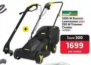 Makro Trimtech 1200w electric lawnmower plus 250w trimmer combo-per combo offer