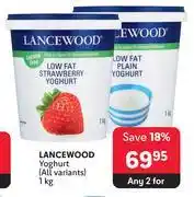 Makro Lancewood yoghurt (all variants)-for any 2 x 1kg offer
