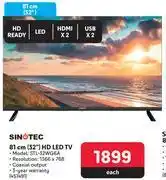 Makro Sinotec 32 (81cm) hd led tv stl-32wg6a offer