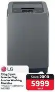 Makro Lg 13kg spirit inverter top loader washing machine t1385neht2 offer
