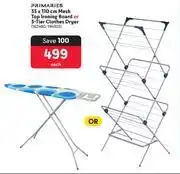 Makro Primaries 33 x 110cm mesh top ironing board or 3 tier clothes dryer-each offer