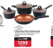Makro Home living 7 piece non stick cookware set-per set offer