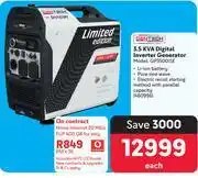 Makro Gentech 3.5kva digital inverter generator gp35ooise 460996-each offer