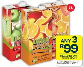 Pick n Pay Liqui Fruit 100% Fruit Juice Blend Assorted 2L offer