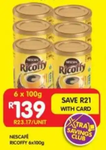 Shoprite NESCAFE RICOFFY 6x100g offer