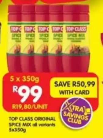 Shoprite TOP CLASS ORIGINAL SPICE MIX all variants 5x350g offer