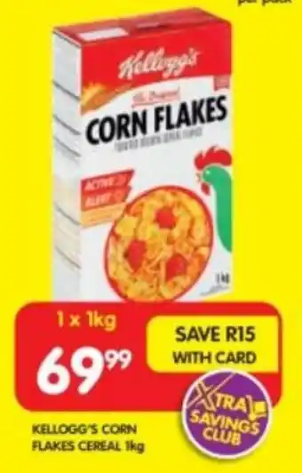 Shoprite KELLOGG'S CORN FLAKES CEREAL 1kg offer