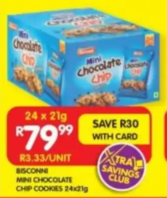 BISCONNI MINI CHOCOLATE CHIP COOKIES 24x21g