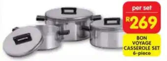 Shoprite BON VOYAGE CASSEROLE SET 6-piece offer