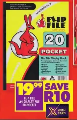 Shoprite FLIP FILE A4 DISPLAY FILE 20-POCKET offer