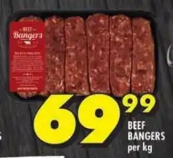 Shoprite BEEF BANGERS per kg offer
