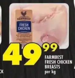 Shoprite FARMBEST FRESH CHICKEN BREASTS per kg offer