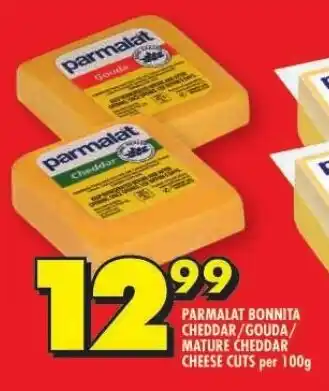 Shoprite PARMALAT BONNITA CHEDDAR/GOUDA/ MATURE CHEDDAR CHEESE CUTS per 100g offer