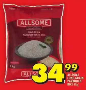 Shoprite ALLSOME LONG GRAIN PARBOILED RICE 2kg offer