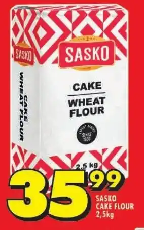 Shoprite SASKO CAKE FLOUR 2,5kg offer