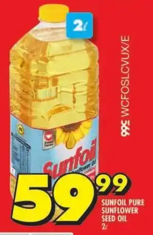 Shoprite SUNFOIL PURE SUNFLOWER SEED OIL 2L offer