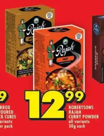 Shoprite ROBERTSONS RAJAH CURRY POWDER all variants 50g each offer