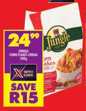 Shoprite JUNGLE CORN FLAKES CEREAL 500g offer