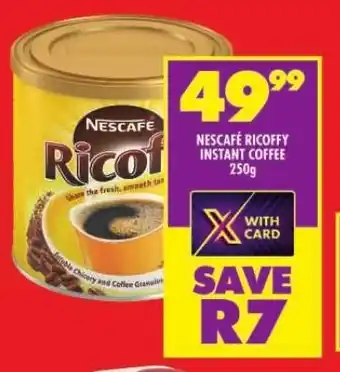 Shoprite NESCAFÉ RICOFFY INSTANT COFFEE 250g offer