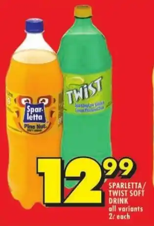 Shoprite SPARLETTA/ TWIST SOFT DRINK all variants 2Leach offer