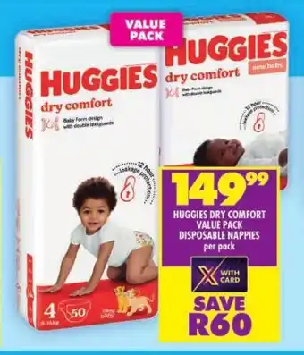 Shoprite HUGGIES DRY COMFORT VALUE PACK offer