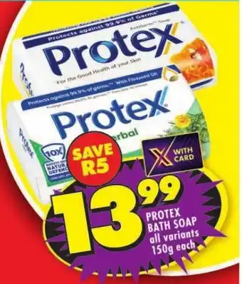 Shoprite PROTEX BATH SOAP all variants 150g each offer