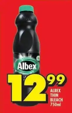 Shoprite ALBEX THIN BLEACH 750ml offer