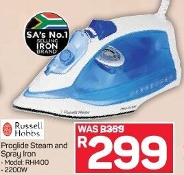 Pick n Pay Russell Hobbs Proglide Steam and Spray Iron offer