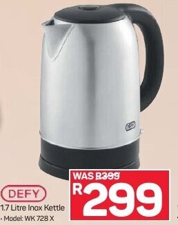 Pick n Pay Defy 1.7 Litre Inox Kettle offer