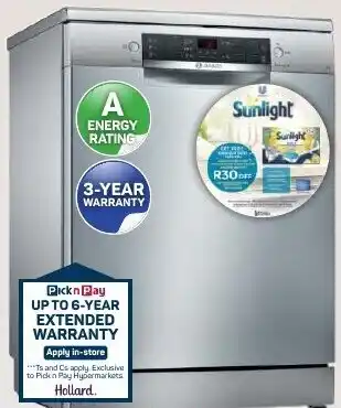 Pick n Pay Bosch Series 4 13-Place Stainless Steel Dishwasher offer