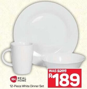Pick n Pay Real Home 12-Piece White Dinner Set offer