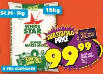 Shoprite WHITE STAR SUPER MAIZE MEAL 10kg offer