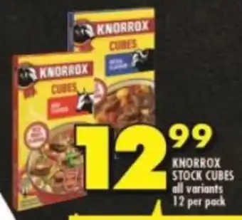 Shoprite KNORROX STOCK CUBES all variants 12 per pack offer