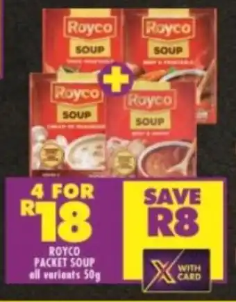 Shoprite ROYCO PACKET SOUP all variants 50g offer